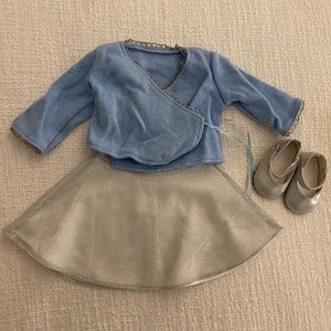 1990s Vintage American Girl Doll Shimmery Holiday Outfit and Shoes